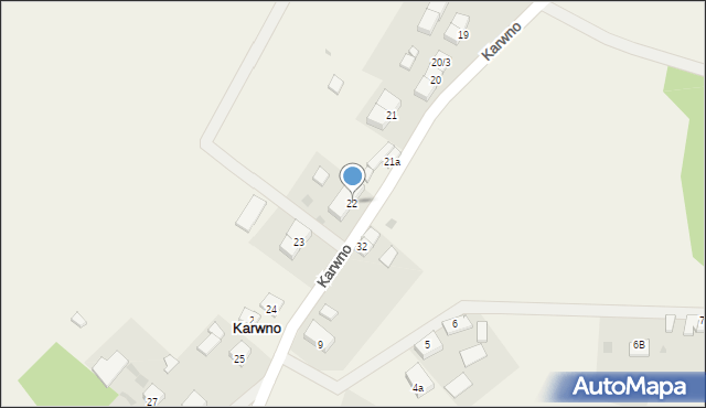 Karwno, Karwno, 22, mapa Karwno