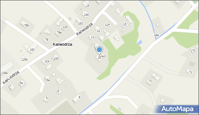 Karwodrza, Karwodrza, 10, mapa Karwodrza