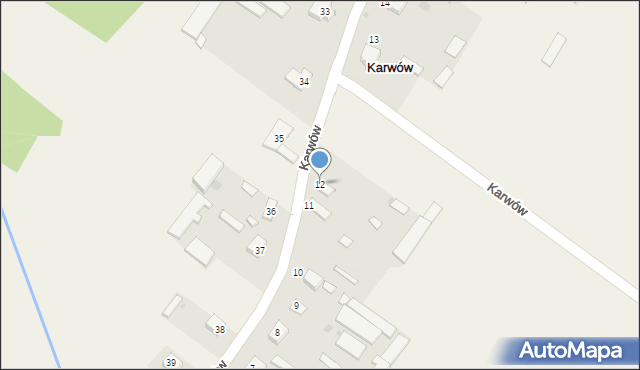 Karwów, Karwów, 12, mapa Karwów