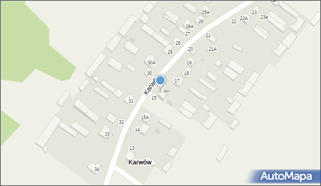 Karwów, Karwów, 16, mapa Karwów