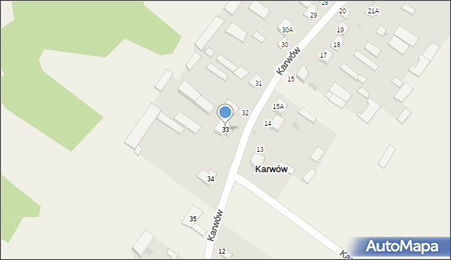 Karwów, Karwów, 33, mapa Karwów