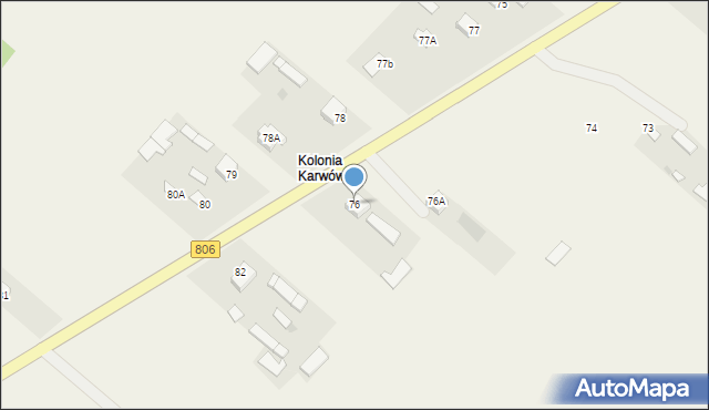 Karwów, Karwów, 76, mapa Karwów