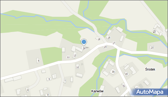 Karwów, Karwów, 14, mapa Karwów