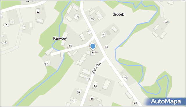 Karwów, Karwów, 51, mapa Karwów