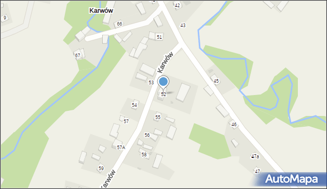 Karwów, Karwów, 52, mapa Karwów