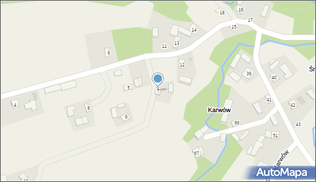 Karwów, Karwów, 7, mapa Karwów