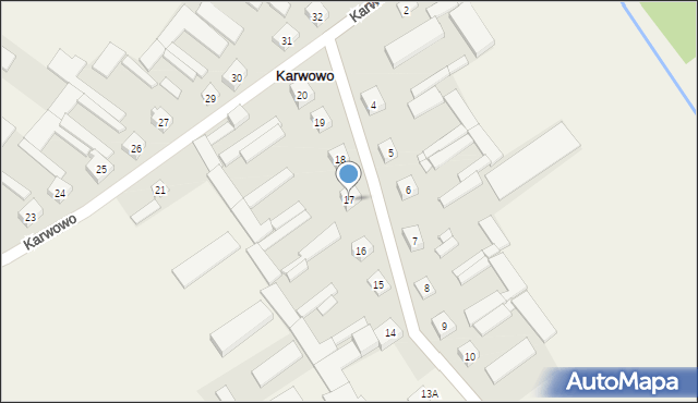 Karwowo, Karwowo, 17, mapa Karwowo