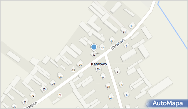 Karwowo, Karwowo, 31, mapa Karwowo