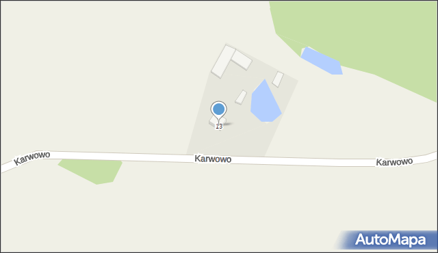 Karwowo, Karwowo, 13, mapa Karwowo