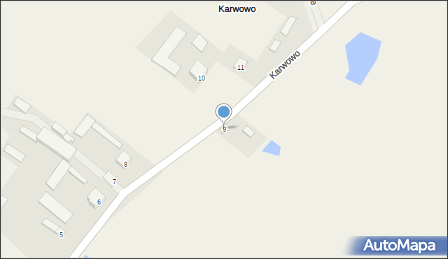 Karwowo, Karwowo, 9, mapa Karwowo