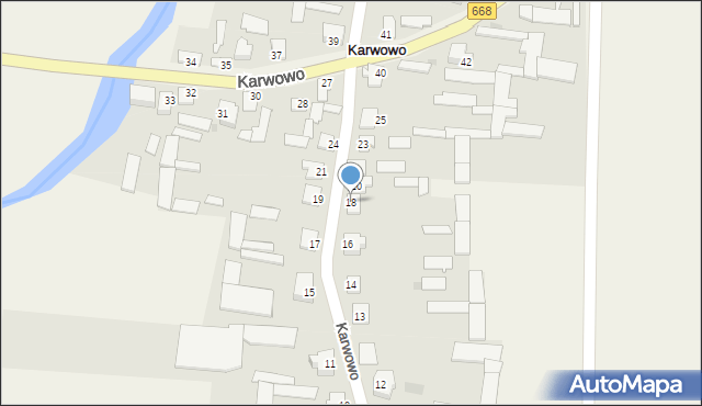 Karwowo, Karwowo, 18, mapa Karwowo