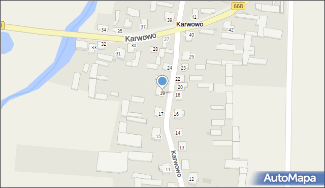 Karwowo, Karwowo, 19, mapa Karwowo