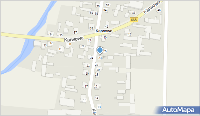 Karwowo, Karwowo, 23, mapa Karwowo