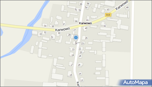 Karwowo, Karwowo, 24, mapa Karwowo