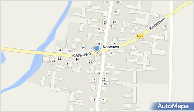 Karwowo, Karwowo, 27, mapa Karwowo