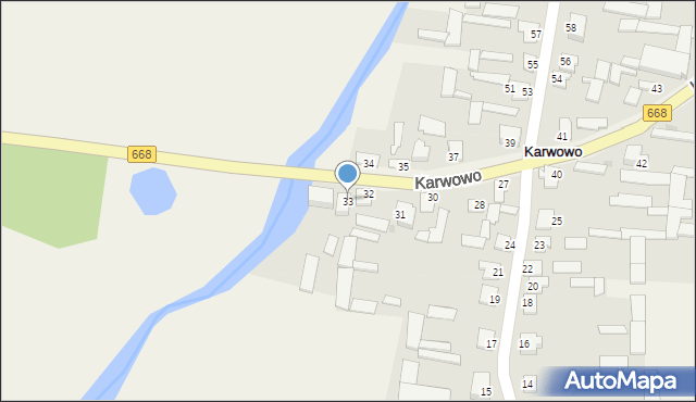 Karwowo, Karwowo, 33, mapa Karwowo