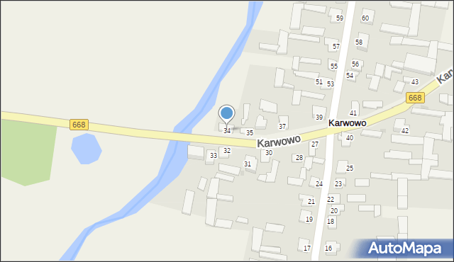 Karwowo, Karwowo, 34, mapa Karwowo