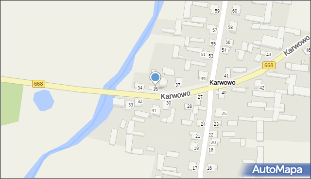 Karwowo, Karwowo, 35, mapa Karwowo