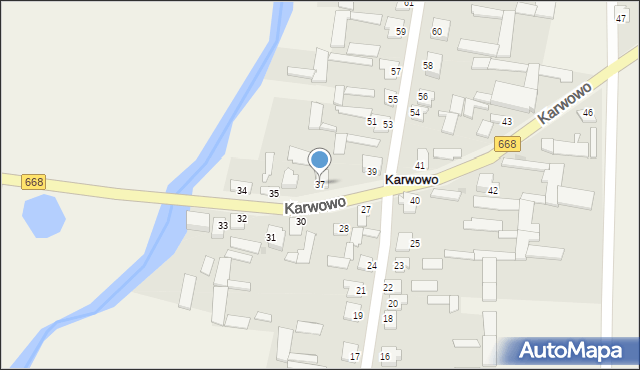 Karwowo, Karwowo, 37, mapa Karwowo