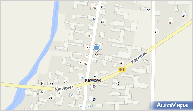 Karwowo, Karwowo, 56, mapa Karwowo