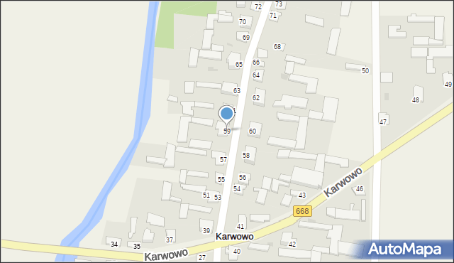 Karwowo, Karwowo, 59, mapa Karwowo