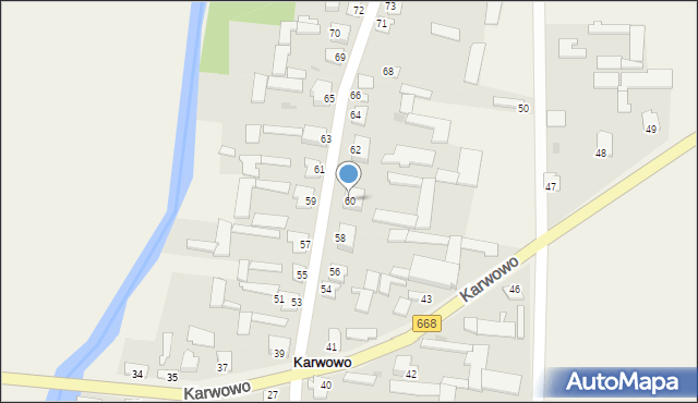 Karwowo, Karwowo, 60, mapa Karwowo