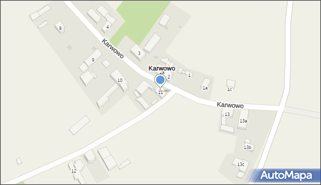 Karwowo, Karwowo, 11, mapa Karwowo