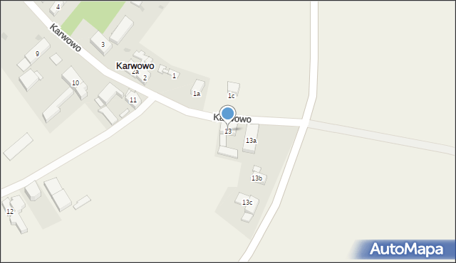 Karwowo, Karwowo, 13, mapa Karwowo