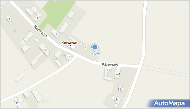 Karwowo, Karwowo, 1a, mapa Karwowo