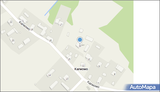 Karwowo, Karwowo, 11, mapa Karwowo