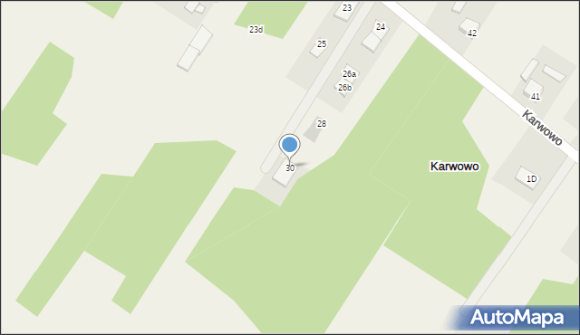 Karwowo, Karwowo, 30, mapa Karwowo