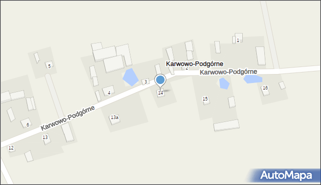 Karwowo-Podgórne, Karwowo-Podgórne, 14, mapa Karwowo-Podgórne