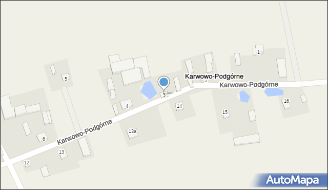 Karwowo-Podgórne, Karwowo-Podgórne, 3, mapa Karwowo-Podgórne