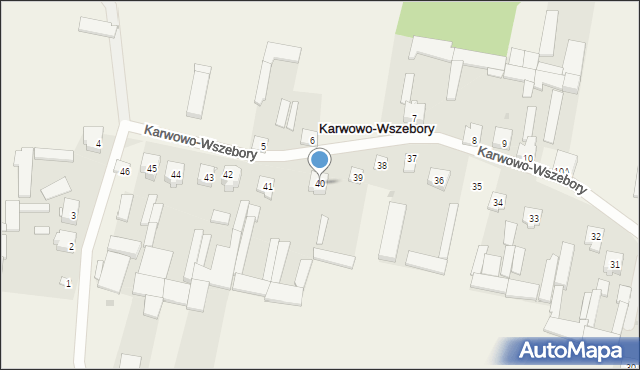 Karwowo-Wszebory, Karwowo-Wszebory, 40, mapa Karwowo-Wszebory