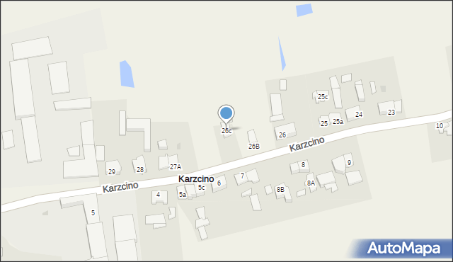 Karzcino, Karzcino, 26c, mapa Karzcino