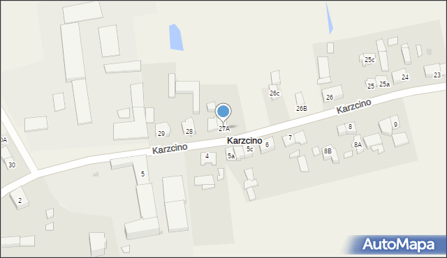 Karzcino, Karzcino, 27A, mapa Karzcino