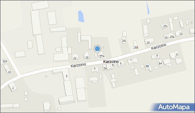 Karzcino, Karzcino, 27B, mapa Karzcino