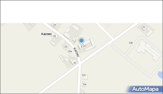 Karzec, Karzec, 1, mapa Karzec