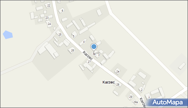 Karzec, Karzec, 3a, mapa Karzec