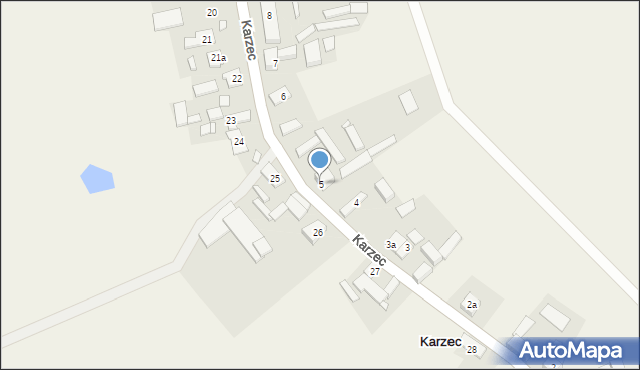 Karzec, Karzec, 5, mapa Karzec