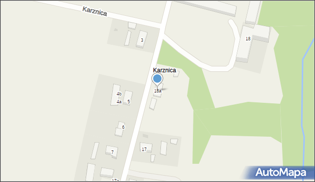 Karznica, Karznica, 18a, mapa Karznica