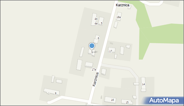 Karznica, Karznica, 7, mapa Karznica