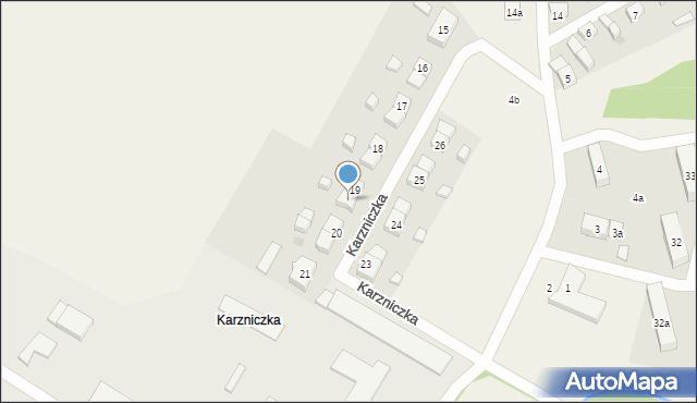 Karzniczka, Karzniczka, 19a, mapa Karzniczka