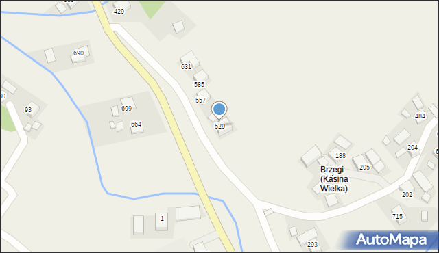 Kasina Wielka, Kasina Wielka, 529, mapa Kasina Wielka