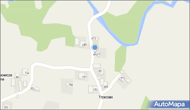 Kasina Wielka, Kasina Wielka, 571, mapa Kasina Wielka