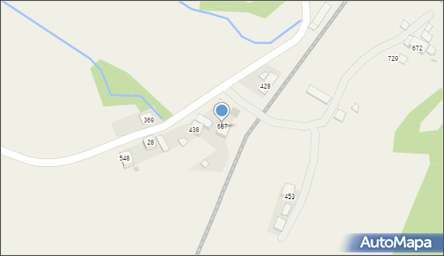 Kasina Wielka, Kasina Wielka, 687, mapa Kasina Wielka