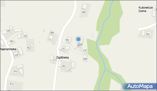 Kasinka Mała, Kasinka Mała, 329, mapa Kasinka Mała