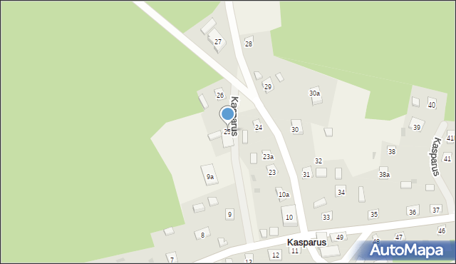 Kasparus, Kasparus, 25, mapa Kasparus