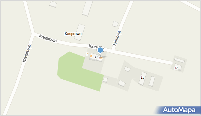 Kasprowo, Kasprowo, 10, mapa Kasprowo