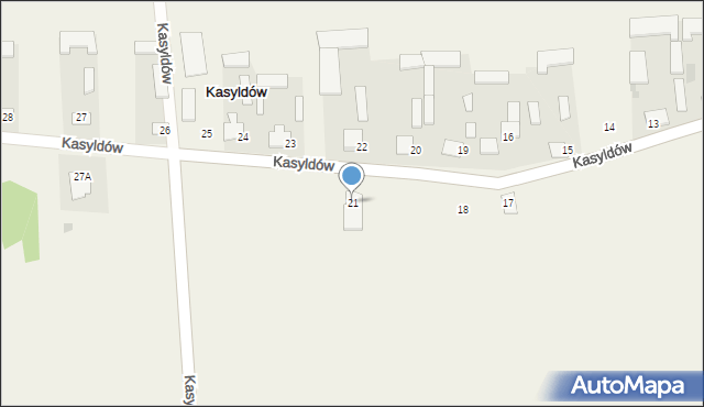 Kasyldów, Kasyldów, 21, mapa Kasyldów